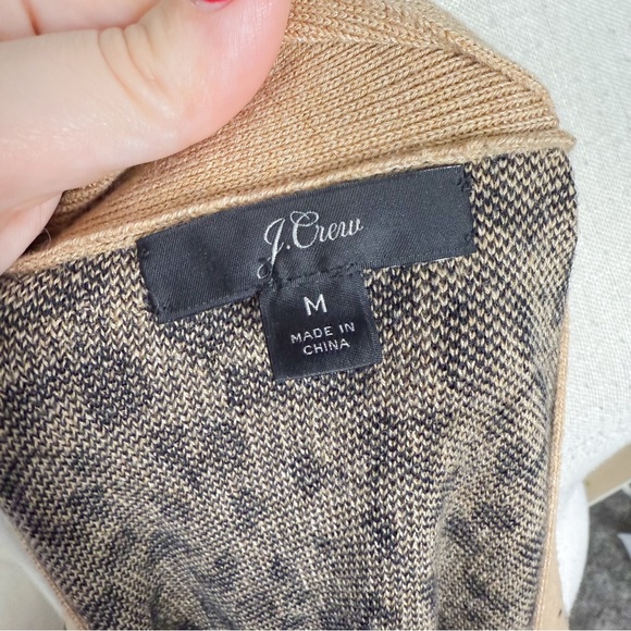 J. Crew Merino Wool/Cotton Blend Leopard Print Long Line Cardigan (M) - Picture 3 of 5